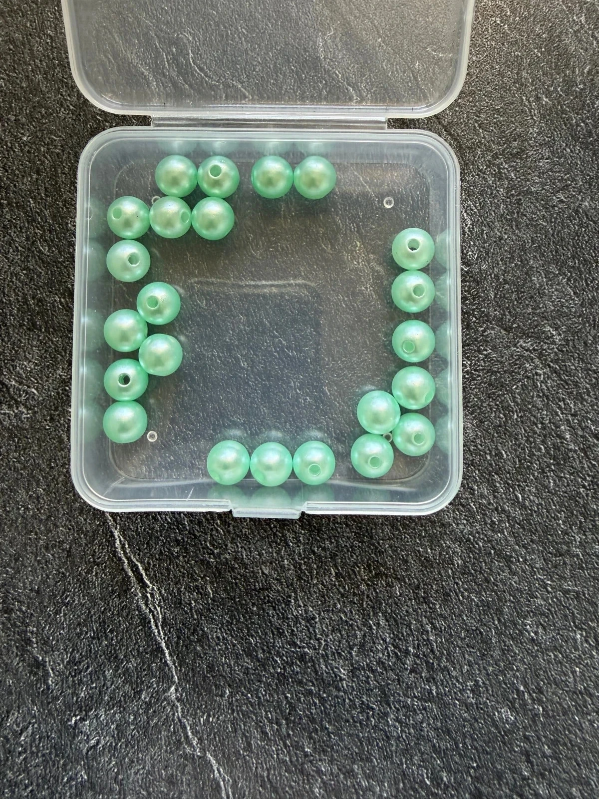 Perle ronde vert menthe nacré loisir créatif
